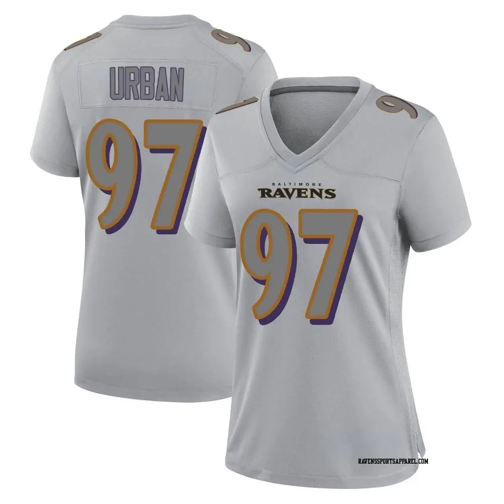 Game Gray Women's Brent Urban Baltimore Ravens Atmosphere Fashion Jersey