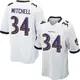 Game White Men's Keaton Mitchell Baltimore Ravens Jersey