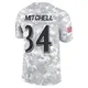 Limited Arctic Camo Men's Keaton Mitchell Baltimore Ravens 2024 Salute to Service Jersey