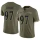 Limited Olive Men's Brent Urban Baltimore Ravens 2022 Salute To Service Jersey