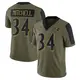 Limited Olive Men's Keaton Mitchell Baltimore Ravens 2021 Salute To Service Jersey