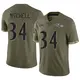 Limited Olive Men's Keaton Mitchell Baltimore Ravens 2022 Salute To Service Jersey